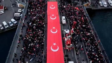 İstanbul'da Filistin İçin Büyük Yürüyüş Düzenlendi