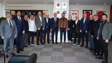 Trabzonspor Asbaşkanı Kafkas, TFF Başkanı Hacıosmanoğlu'nu Ziyaret Etti